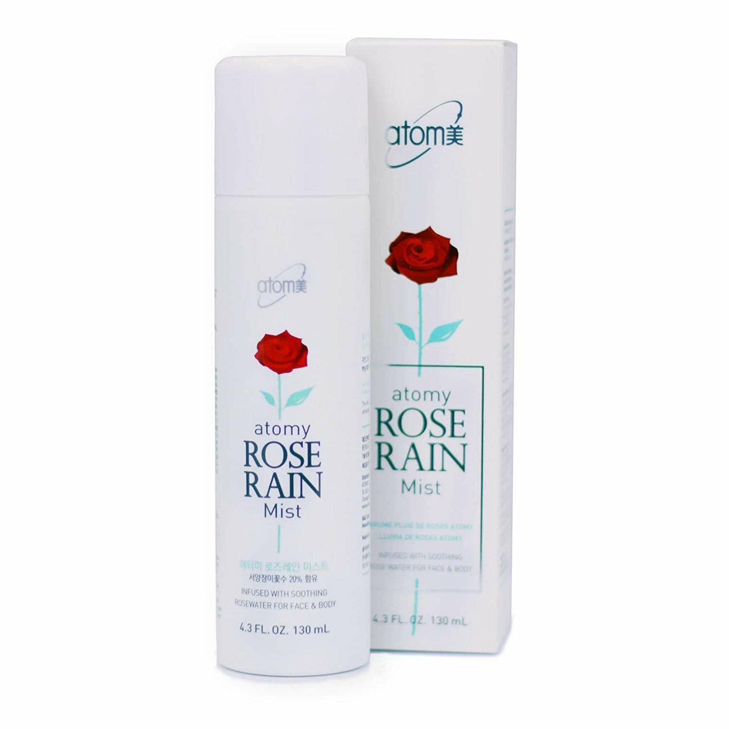 Atomy Rose Rain Mist Lasting Hydration Natural Rosewater Fine 4.4 fl. oz NEW