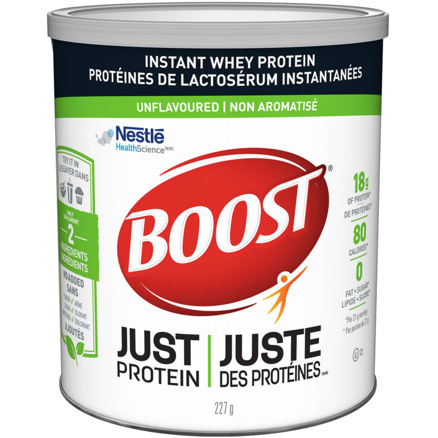 Boost Just Protein Powder Unflavored Instant Whey Health Science 227g NEW