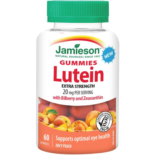 Jamieson Lutein Gummies Bilberry Optimal Eye Health Fun Delicious 60pcs NEW