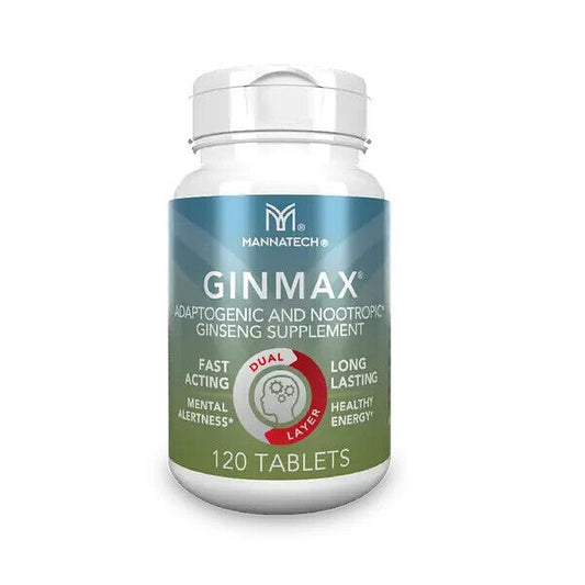 Mannatech GinMAX Adaptogenic & Wellness Ginseng Supplement Advance 120 Tabs NEW