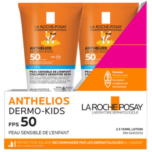 La Roche-Posay Dermo-Kids Duo Face & Body Sunscreeen Set Non-Greasy 2x 150ml NEW
