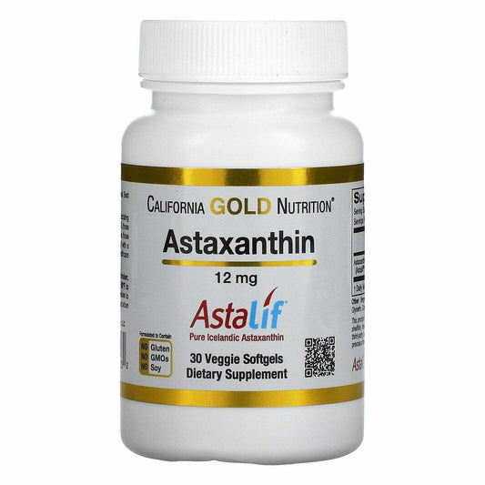 California Gold Nutrition Astaxanthin AstaLif Pure Icelandic 12mg 30 Caps NEW