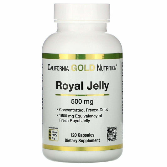 California Gold Nutrition Royal Jelly Concentrated Freeze Dried 500mg 120Cap NEW