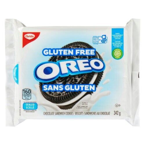 Oreo Gluten Free Tasty Yummy Sandwich Cookies Delicious Dessert Sweet 342g NEW