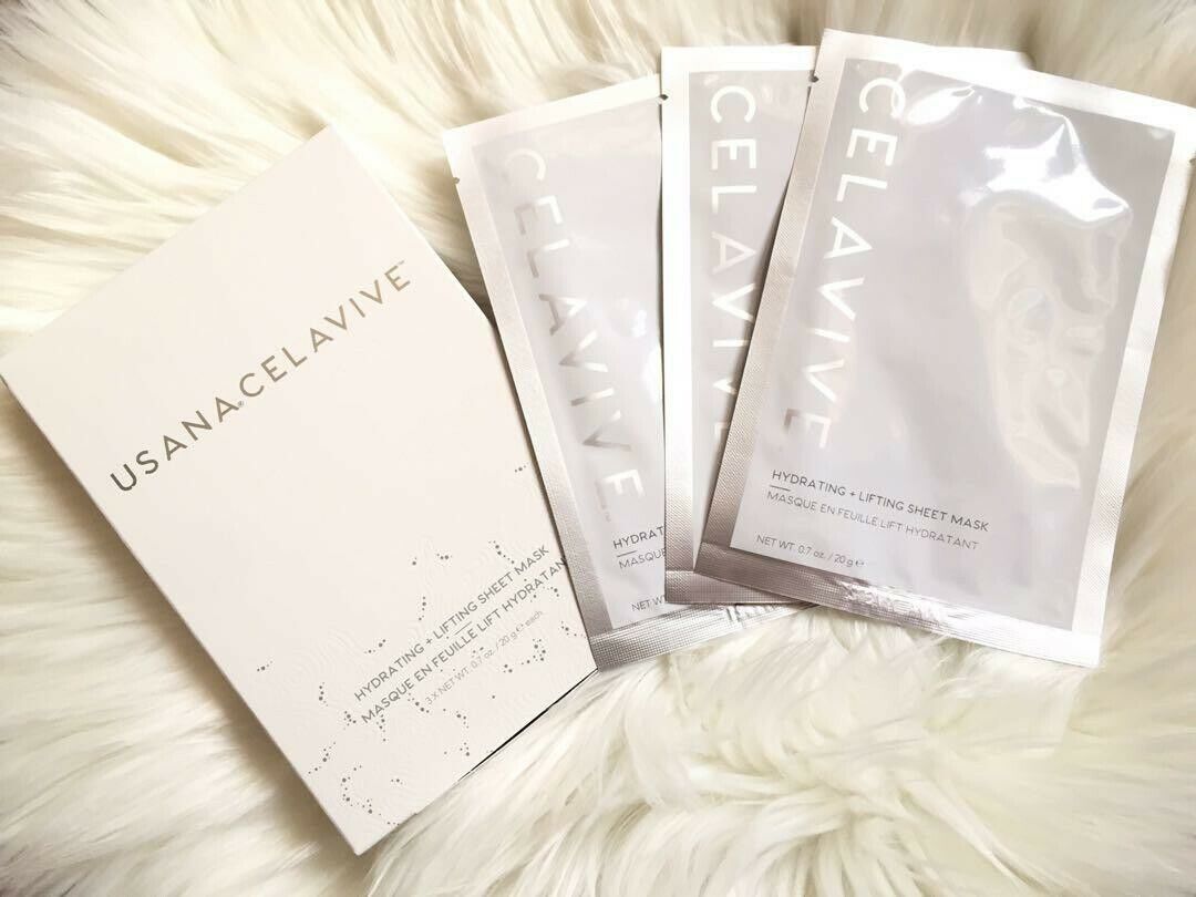 3 包 USANA Celavive 保湿提拉面膜，共 9 片面膜