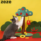 ZEZE Red Pocket Scratching Post Practical Toy Daily Use Durable 40*25*61 cm NEW