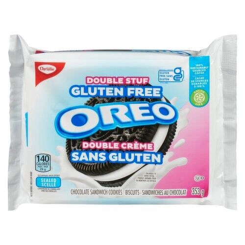 Oreo Double Stuf Gluten Free Sandwich Cookies Delicious Dessert Sweet 353g NEW