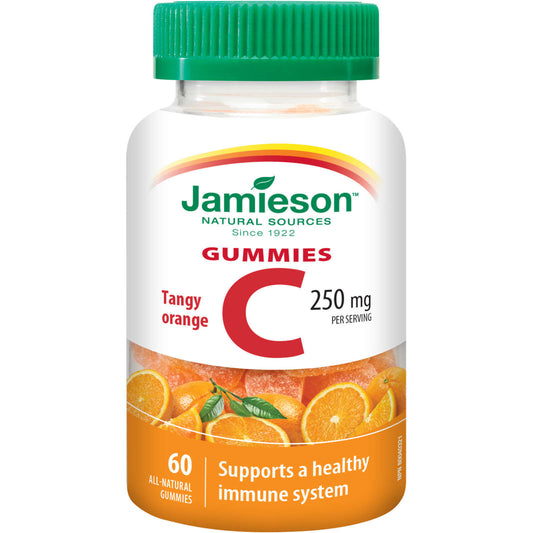 Jamieson Vitamin C Gummies Tangy Orange Delicious Daily Nutrients 60 pcs NEW
