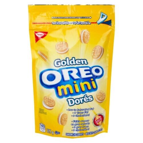 Oreo Golden Mini Size Sandwich Cookies Delicious Dessert Sweet Taste 225g NEW