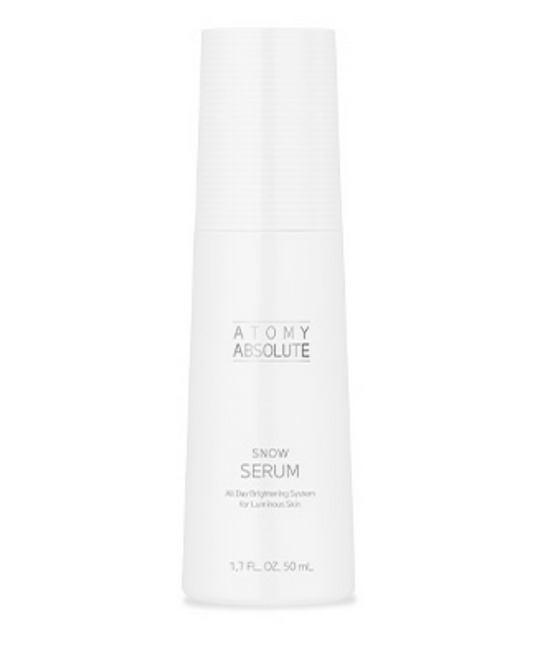 Atomy Absolute Snow Serum 亮泽适合所有肤质，保湿天然，1.7 液量盎司，全新