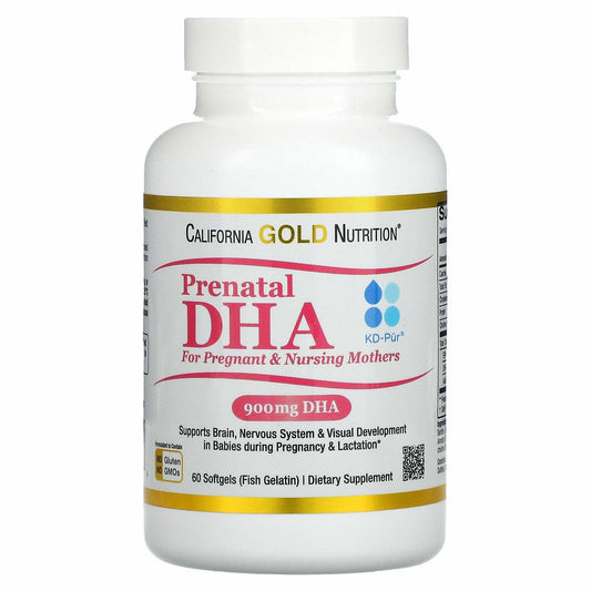 California Gold Nutrition Prenatal DHA Pregnant Nursing 450mg 60 Softgels NEW