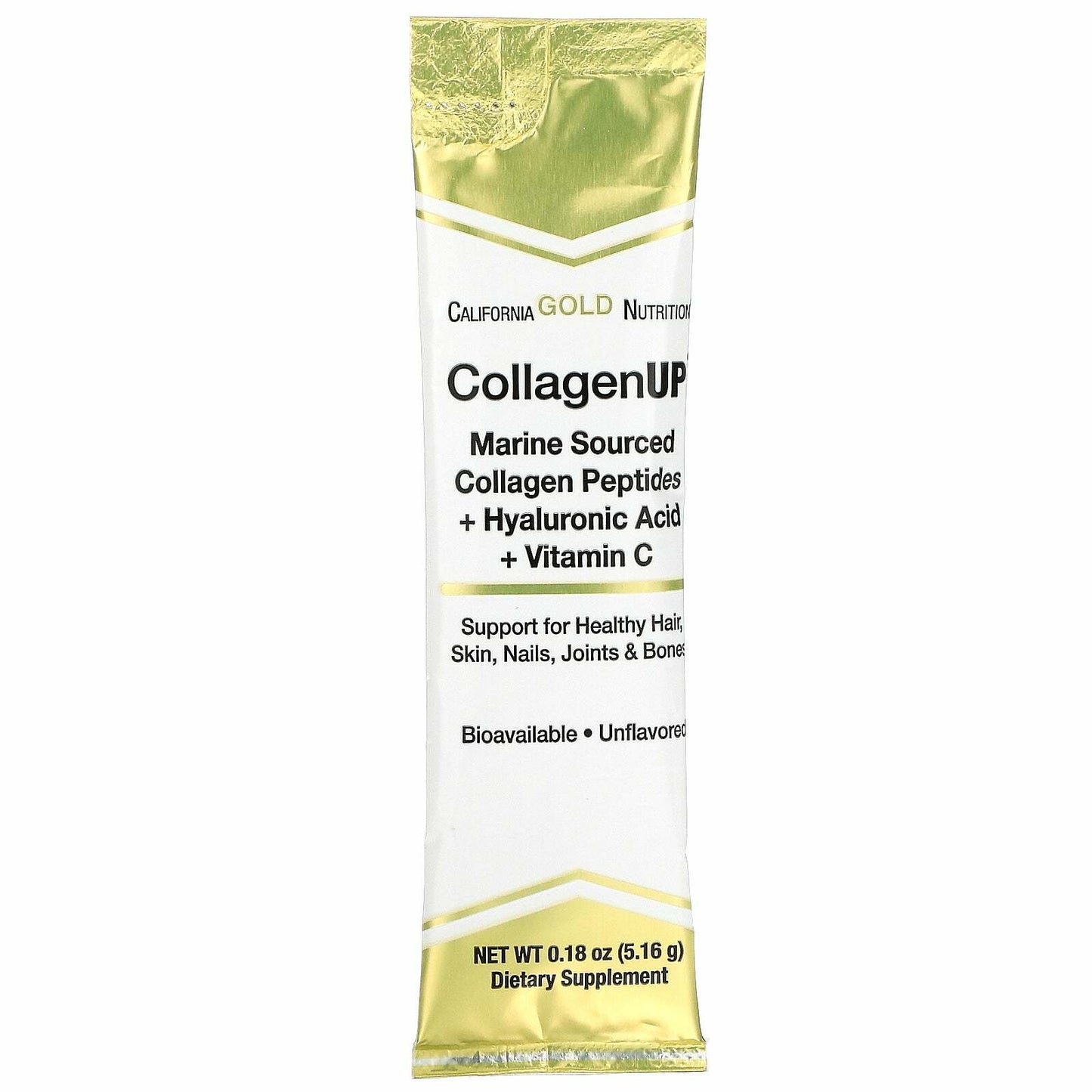 California Gold Nutrition CollagenUp Unflavored Marine 10 Packets 0.18 oz ea NEW