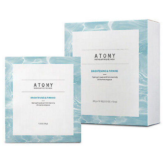 Atomy Marine Ampoule Mask Brightening & Firming Hydrogel Cooling 10 Sheets NEW