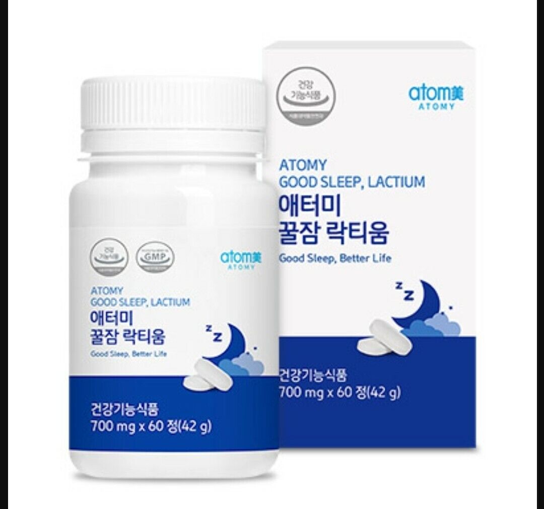 Atomy Good Sleep Lactium Better Life 茶氨酸缓解压力紧张 60 粒胶囊 全新