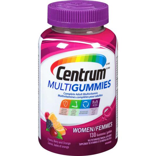 Centrum MultiGummies 女士复合维生素补充软糖 钙 130 粒 全新