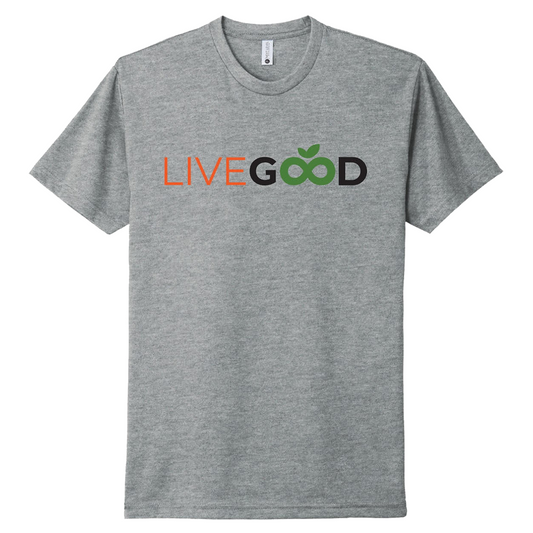 LiveGood T-Shirt Gray X-Large Size Fashionable High Quality Durable 1pc NEW
