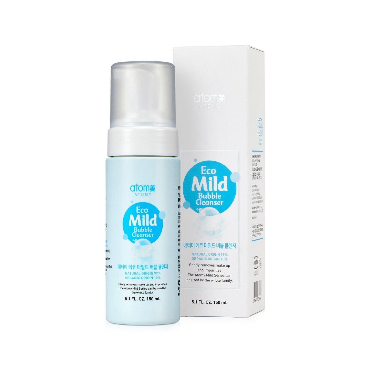 Atomy Mild Bubble Cleanser Moisturized Skin Cloud Face Wash Gentle 5.1 fl.oz NEW