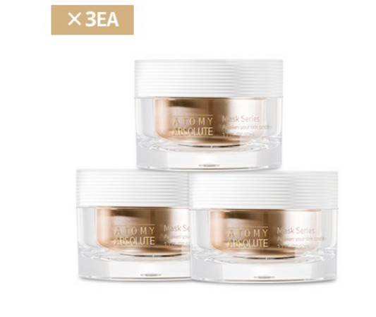 3 Packs Atomy Absolute 24K Gold Night Mask Skin Care CellActive 1.7 fl.oz ea NEW