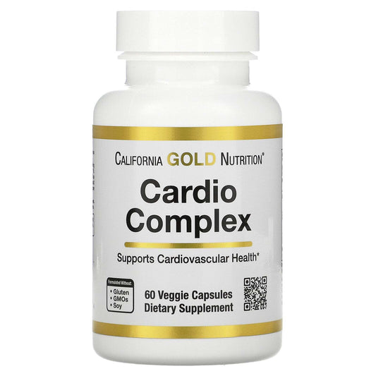California Gold Nutrition Cardio Complex Herbal Amino Extract 60 Veggie Caps NEW