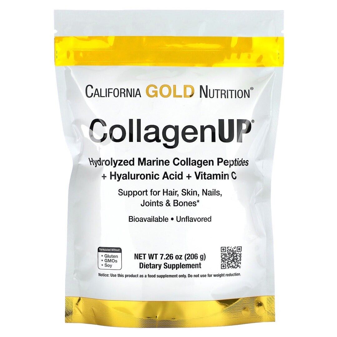California Gold Nutrition CollagenUp Unflavored Marine Hydrolyzed 7.26 oz NEW