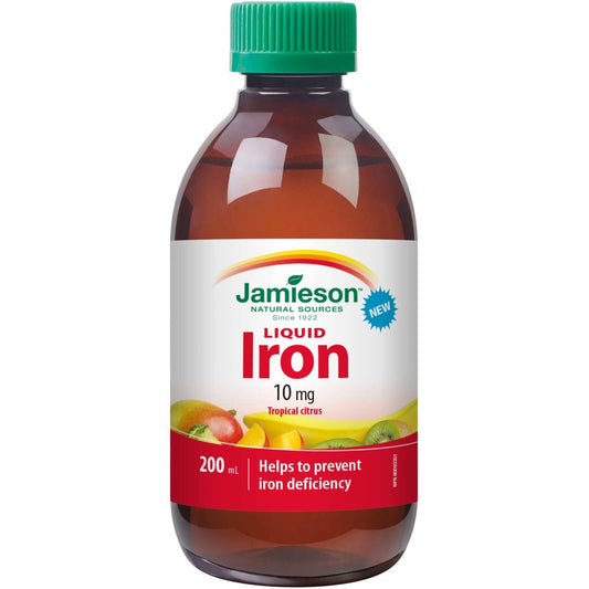 Jamieson Iron Liquid Anemia Form Red Blood Cells Citrus Liquid Tropics 200ml NEW