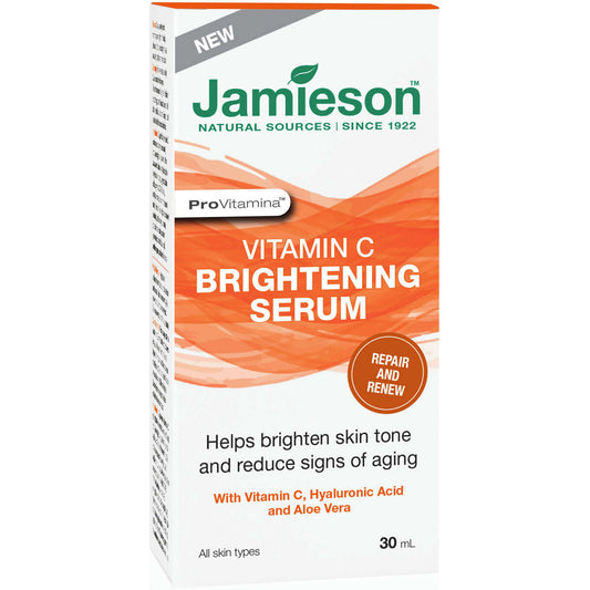 Jamieson Vitamin C Brightening Serum Skin Tone Reduce Aging Aloe Vera 30ml NEW