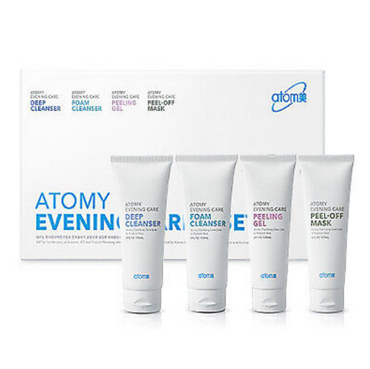 Atomy Evening Care 4 Set Deep Foam Cleanser Peeling Gel Mask Mineral Vitamin NEW