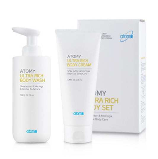 Atomy Ultra Rich Body Set Cream Wash Moist Soft Radiant Skin Hydration 2pcs NEW