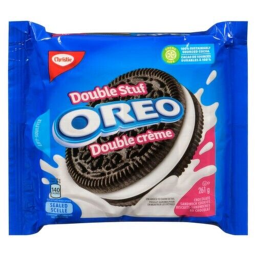 Oreo Double Stuf Sandwich Cookies Delicious Dessert Sweet Taste Yummy 261g NEW