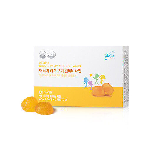 Atomy Kids Multivitamin Mango Flavor Soft Gummies Vitamin C, E, A, D 60 pcs NEW