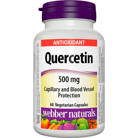 Webber Naturals Quercetin 500mg Concentrated Bioflavanoid Protect 60 pcs NEW