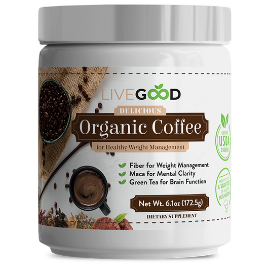 LiveGood Organic Coffee Highest Quality Ingredients Green Tea Mood 6.1oz NEW