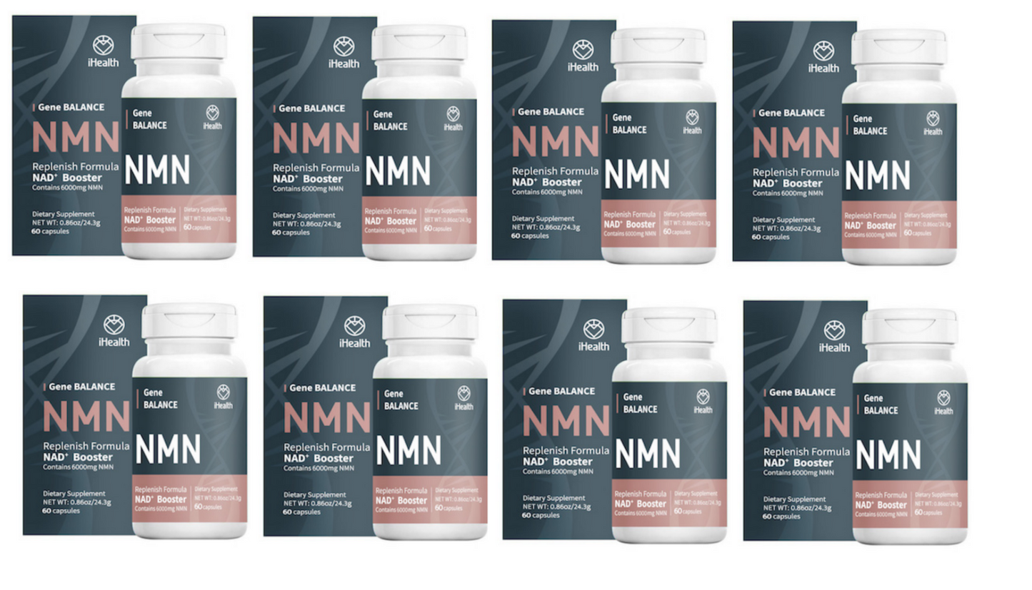 8 Bottles iHealth NMN Gene Balance Replenish Formula NAD+ 60 Caps ea Healthy NEW