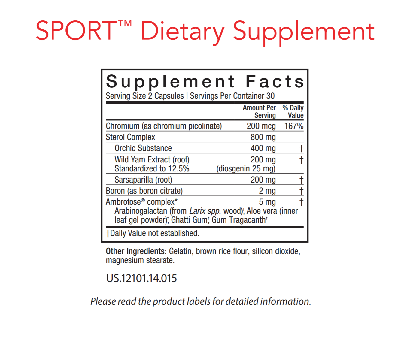 3 瓶 Mannatech SPORT 维持正常血糖水平草药 60 粒胶囊 全新