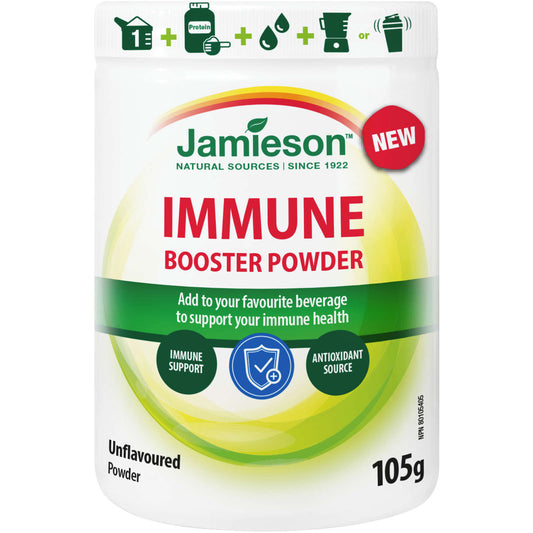 Jamieson Immune Booster Powder Favorite Beverage Immune Unflavored 105g NEW