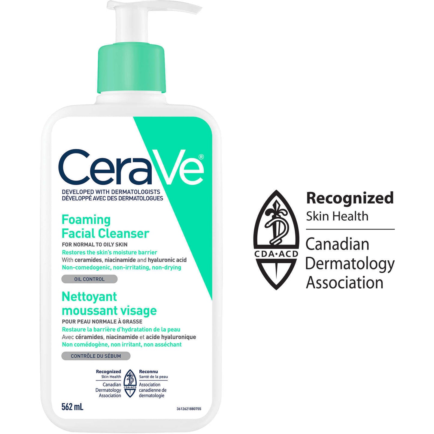 CeraVe Foaming Facial Cleanser Deeply Refreshing Gel Remove Oil Dirt 562ml NEW