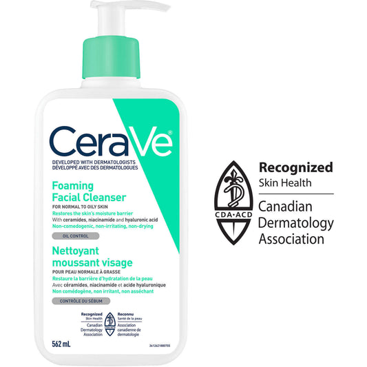 CeraVe Foaming Facial Cleanser Deeply Refreshing Gel Remove Oil Dirt 562ml NEW