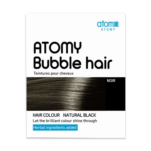 Atomy Bubble Hair Herbal Natural Black Quick Treatment Shiny Box 5 Pouches NEW