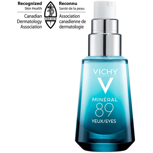 Vichy Minéral 89 Eye Care Hydrating Hyaluronic Acid Thermal Water Pure 15ml NEW