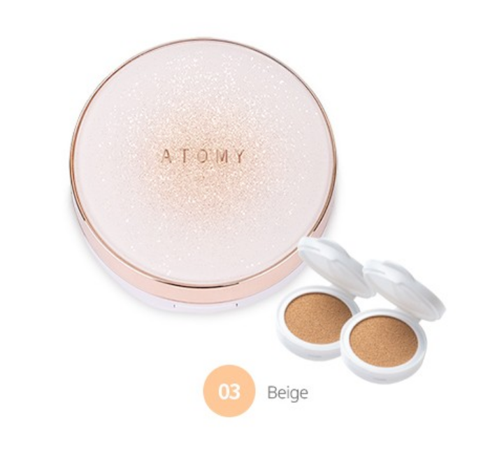 Atomy 黄金胶原蛋白安瓿气垫粉底液米色 SPF45 PA++++ 3 x 15g 新品