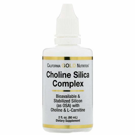 California Gold Nutrition Choline Silica Complex Collagen Support 2 fl.oz NEW