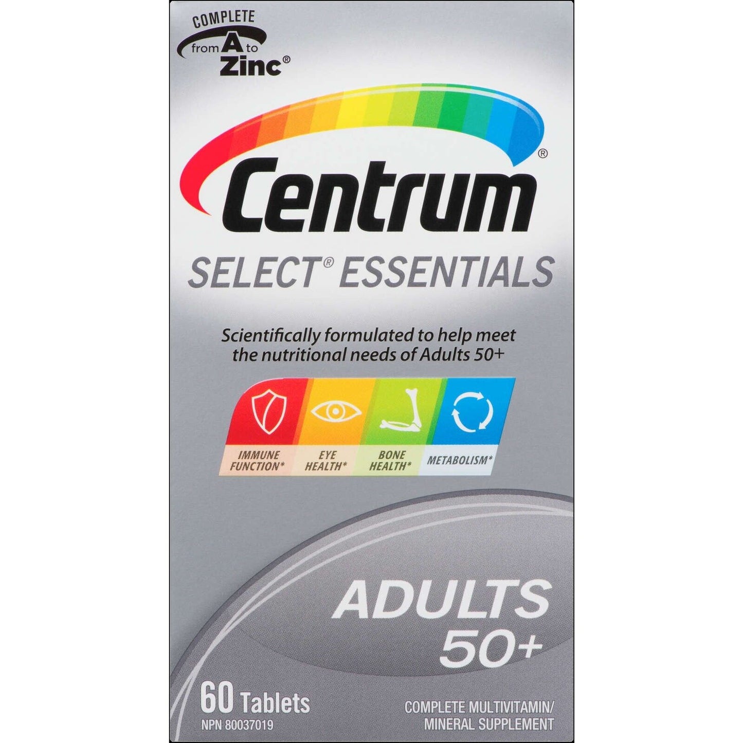 Centrum Select Essentials Adults 50+ Multivitamin Multimineral 60 pcs NEW