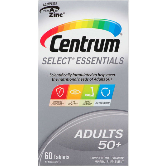 Centrum Select Essentials 成人 50+ 复合维生素、复合矿物质 60 片 全新