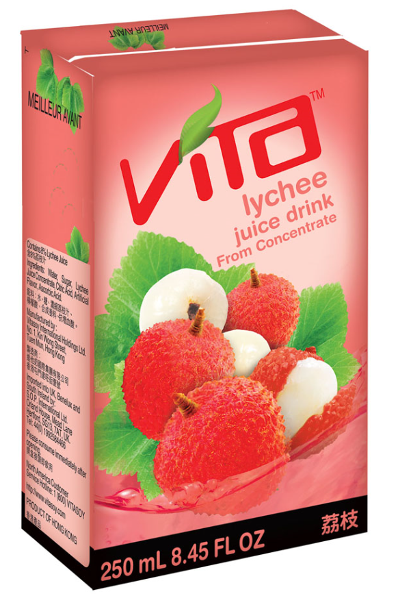 Vitasoy Lychee Juice Refreshing Drink No Preservatives 24 Packs x 250mL NEW