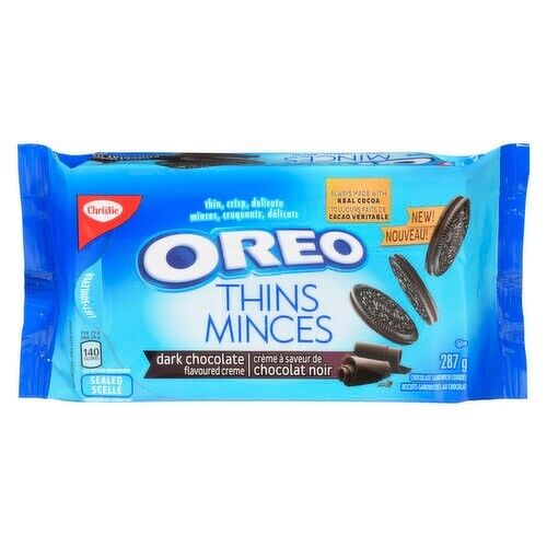 Oreo Thins Dark Sandwich Cookies Delicious Dessert Sweet Taste Yummy 287g NEW