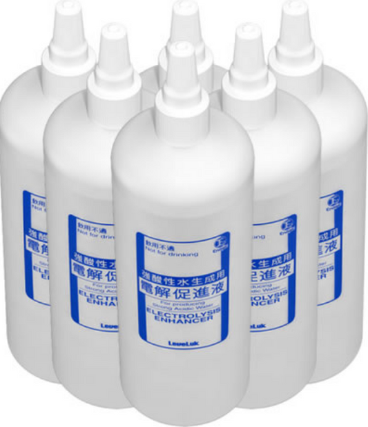 Enagic Kangen Leveluk Electrolysis Enhancer Fluid (6 bottles) 400ml each NEW