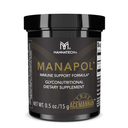 2 Cans Mannatech Manapol Immune Support Formula Powder Prebiotic Aloe 15g ea NEW