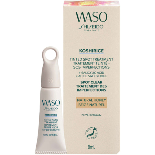 Shiseido WASO KOSHIRICE Tinted Acne Treatment 2 Natural Honey Spot Clear 8ml NEW