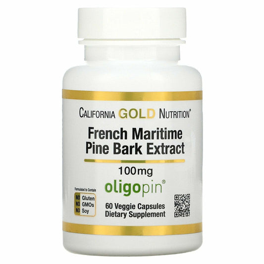 California Gold Nutrition French Maritime Pine Bark Extract 100mg 60 Caps NEW