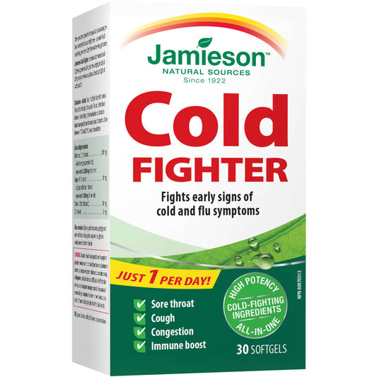 Jamieson Cold Fighter Softgel High Potency Natural Immune System Boost 30pcs NEW